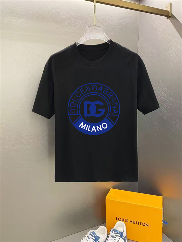 フロントプリント クルーネック仕様 ストリートカジュアル DOLCE & GABBANA ドルチェ＆ガッバーナ コピー 半袖Tシャツ 旬アイテム