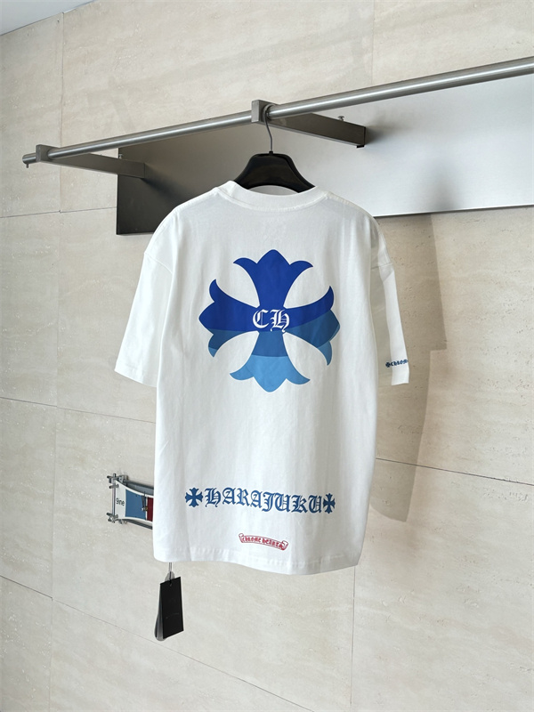 フローラルパッチ 存在感 人気アイテム CHROME HEARTS クロムハーツ コピー 半袖Tシャツ トレンド感