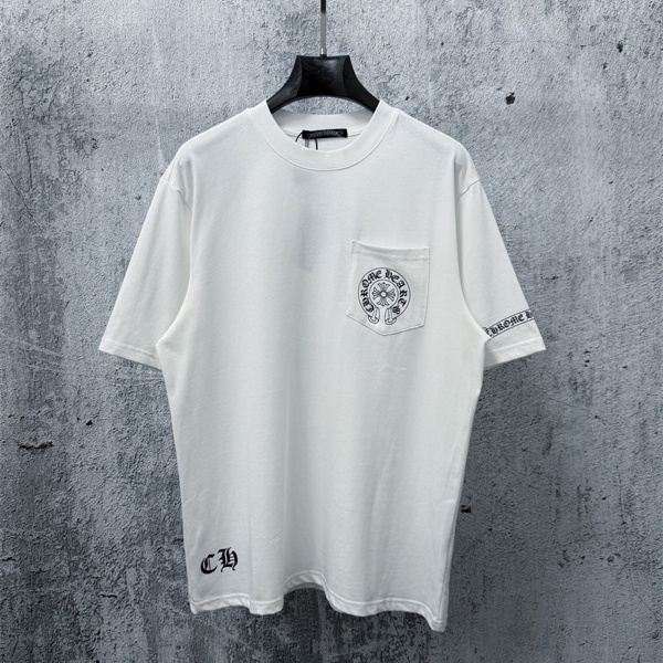 サークルモチーフ 袖ロゴディテール ベーシックライン CHROME HEARTS クロムハーツ コピー 半袖Tシャツ 高評価
