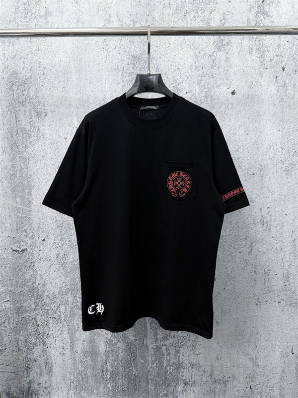 サークルモチーフ 袖ロゴディテール ベーシックライン CHROME HEARTS クロムハーツ コピー 半袖Tシャツ 高評価