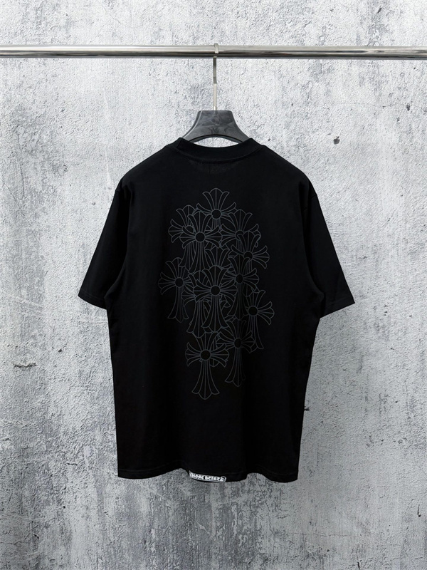 アイコンモチーフ 胸元アクセント シンプルライン CHROME HEARTS クロムハーツ コピー 半袖Tシャツ 愛用者多数