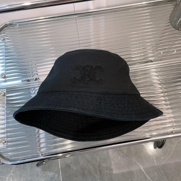 定番人気 セリーヌ 激安 ブラックワントーン バケットハット CELINE 旬顔アクセント