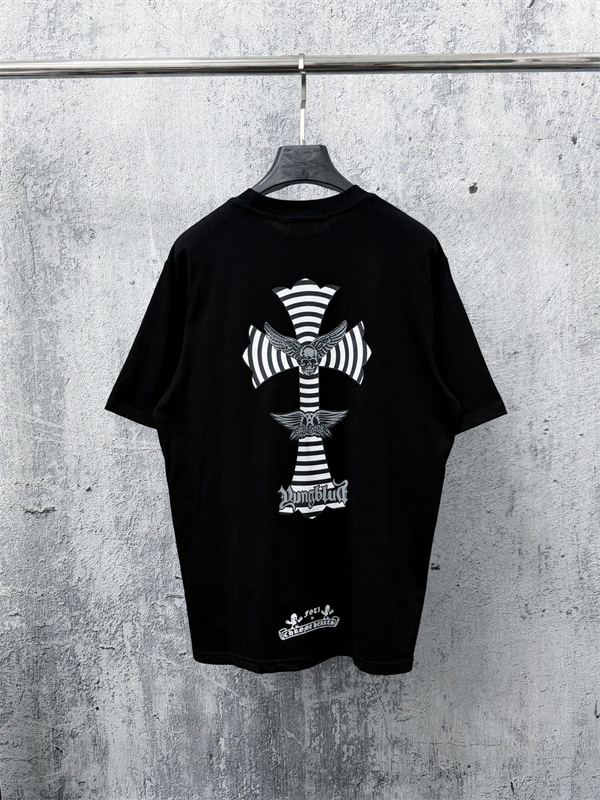 ウィングデザイン アイコンプリント クルーネック CHROME HEARTS クロムハーツ コピー 半袖Tシャツ 売れ筋モデル