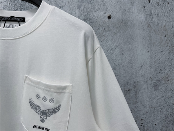 ウィングデザイン アイコンプリント クルーネック CHROME HEARTS クロムハーツ コピー 半袖Tシャツ 売れ筋モデル