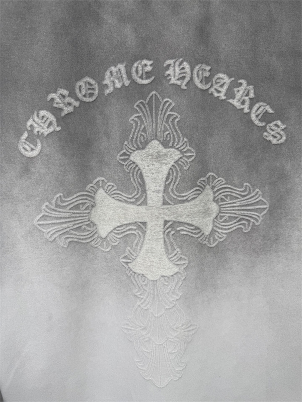 グラデーションデザイン クロスモチーフ 定番スタイル CHROME HEARTS クロムハーツ コピー 半袖Tシャツ コーデ映え