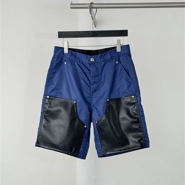 レザー切替 ポケットデザイン クロスモチーフ CHROME HEARTS クロムハーツ コピー ハーフパンツ 高級感スタイル