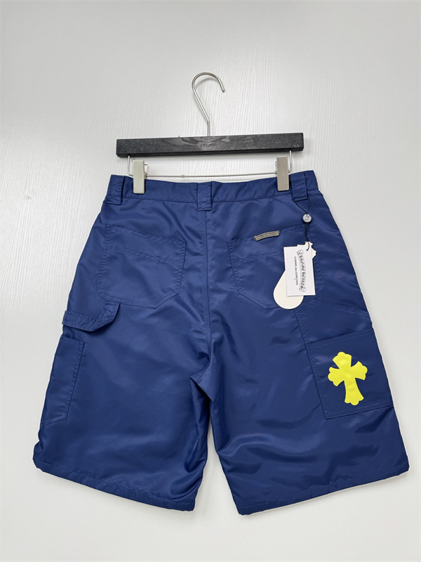 レザー切替 ポケットデザイン クロスモチーフ CHROME HEARTS クロムハーツ コピー ハーフパンツ 高級感スタイル