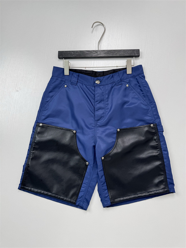 レザー切替 ポケットデザイン クロスモチーフ CHROME HEARTS クロムハーツ コピー ハーフパンツ 高級感スタイル