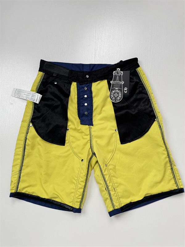 レザー切替 ポケットデザイン クロスモチーフ CHROME HEARTS クロムハーツ コピー ハーフパンツ 高級感スタイル