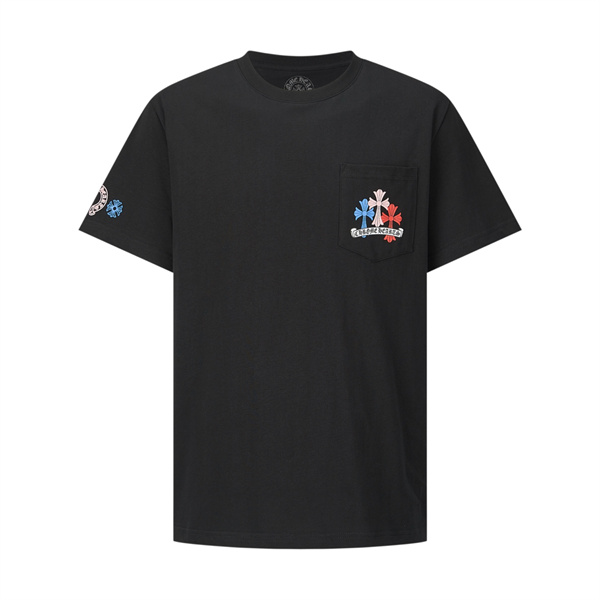 アイコンロゴ 胸元デザイン ベーシックウェア 着回し自在 CHROME HEARTS クロムハーツ コピー 半袖Tシャツ トレンド感