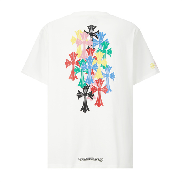アイコンロゴ 胸元デザイン ベーシックウェア 着回し自在 CHROME HEARTS クロムハーツ コピー 半袖Tシャツ トレンド感