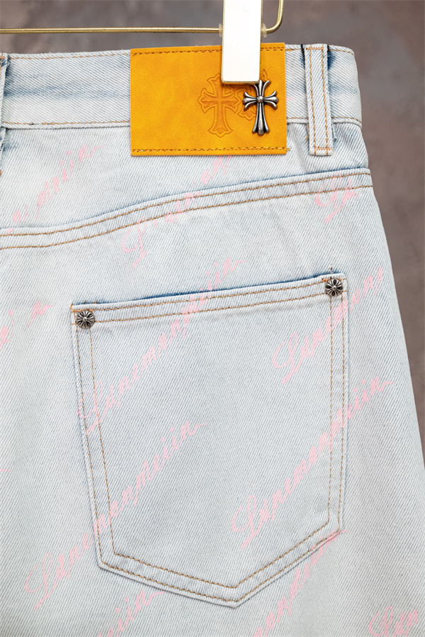 ロゴモチーフ ブリーチデザイン カジュアルボトム CHROME HEARTS クロムハーツ コピー デニムパンツ リピート人気