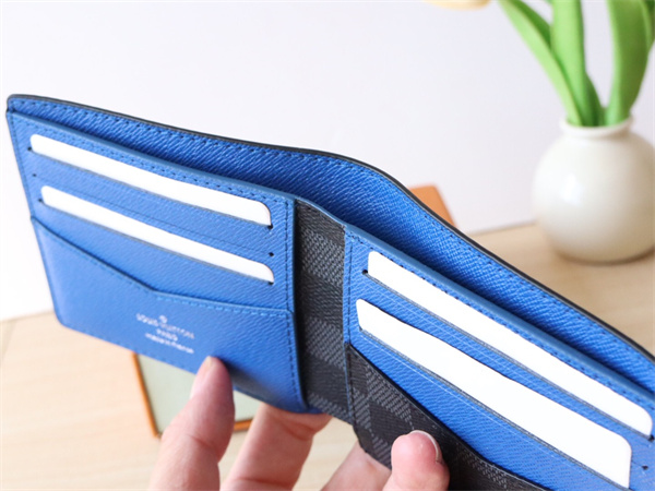 プレゼント最適☆LOUIS VUITTONルイヴィトン二つ折り財布コピーDamier Graphite Slender Wallet【N00091】