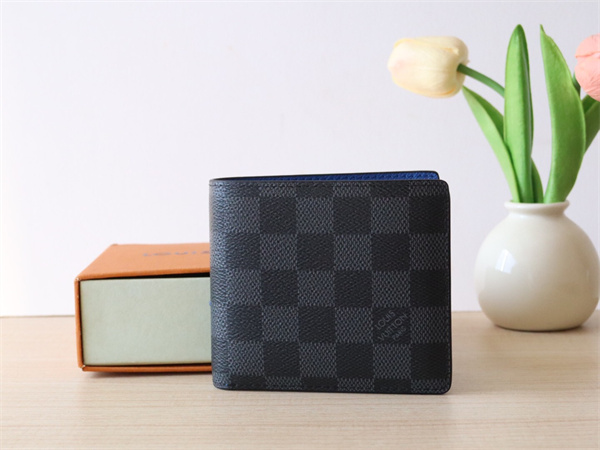 プレゼント最適☆LOUIS VUITTONルイヴィトン二つ折り財布コピーDamier Graphite Slender Wallet【N00091】