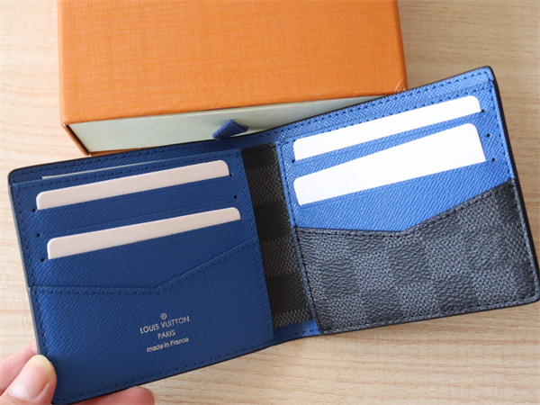プレゼント最適☆LOUIS VUITTONルイヴィトン二つ折り財布コピーDamier Graphite Slender Wallet【N00091】