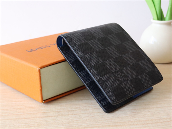 プレゼント最適☆LOUIS VUITTONルイヴィトン二つ折り財布コピーDamier Graphite Slender Wallet【N00091】