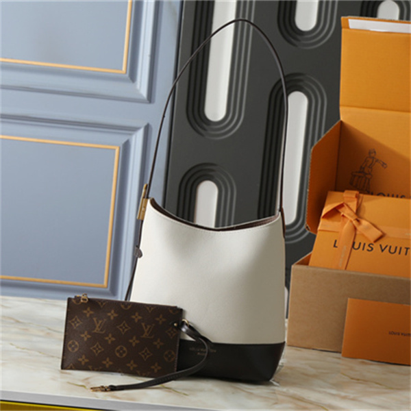 バイカラーデザイン ワンショルダー ポーチ付き 存在感 コーデ映え LOUIS VUITTON ルイヴィトン コピー バッグ 大人カジュアル