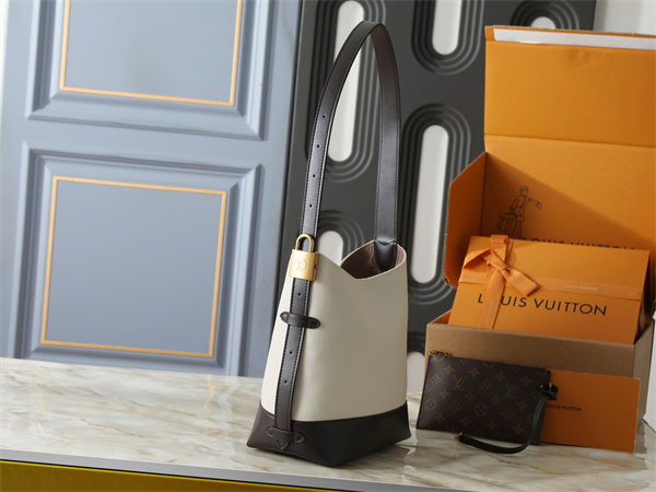 バイカラーデザイン ワンショルダー ポーチ付き 存在感 コーデ映え LOUIS VUITTON ルイヴィトン コピー バッグ 大人カジュアル