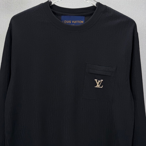 2026新作 胸ポケット金具 ルイ・ヴィトン 上品な抜け感 Louis Vuitton 長袖Tシャツ