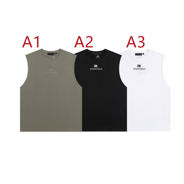 シンプルシルエット ミニマルフォルム ESSENTIALS エッセンシャルズ コピー ノースリーブTシャツ カジュアルコーデ 旬顔アイテム