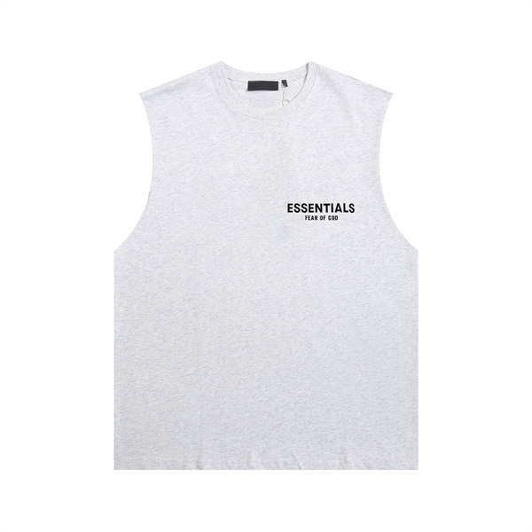 フロントロゴプリント ベーシックシルエット ESSENTIALS エッセンシャルズ コピー ノースリーブTシャツ ユニセックス ストリートファッション
