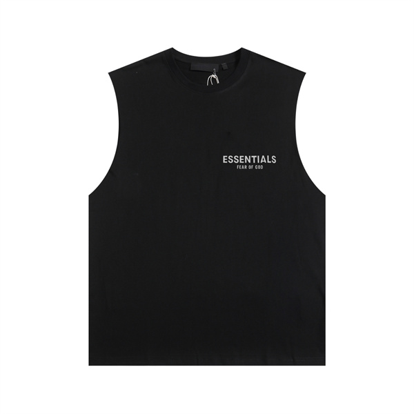 フロントロゴプリント ベーシックシルエット ESSENTIALS エッセンシャルズ コピー ノースリーブTシャツ ユニセックス ストリートファッション