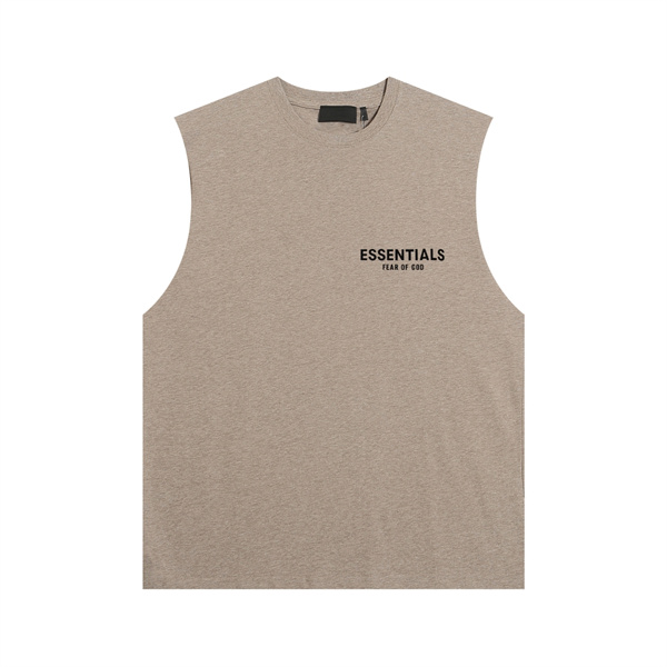フロントロゴプリント ベーシックシルエット ESSENTIALS エッセンシャルズ コピー ノースリーブTシャツ ユニセックス ストリートファッション
