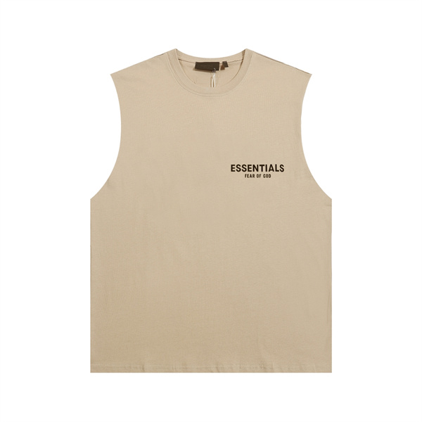 フロントロゴプリント ベーシックシルエット ESSENTIALS エッセンシャルズ コピー ノースリーブTシャツ ユニセックス ストリートファッション