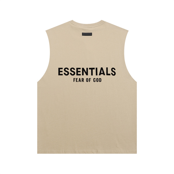 フロントロゴプリント ベーシックシルエット ESSENTIALS エッセンシャルズ コピー ノースリーブTシャツ ユニセックス ストリートファッション