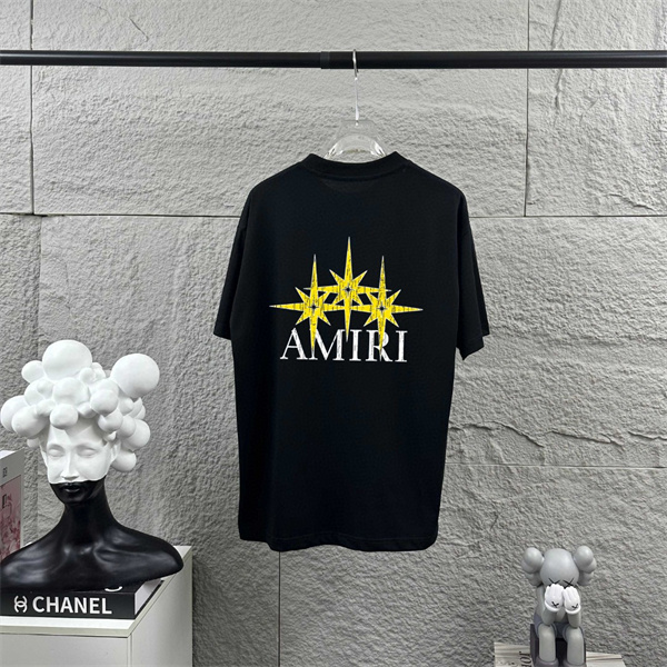 スタープリント ロックテイスト AMIRI アミリ コピー 半袖Tシャツ カジュアルウェア 存在感あるデザイン ブランド感