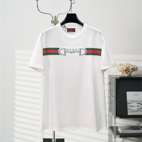 アイコンモチーフ コットンライク素材 ストレートフォルム GUCCI グッチ コピー 半袖Tシャツ レトロテイスト 売れ筋モデル