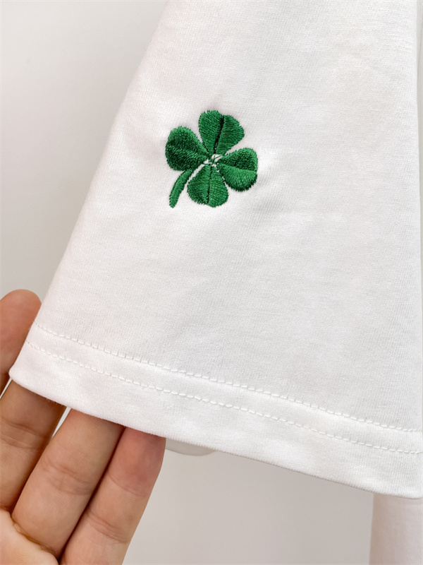 クローバーモチーフ刺繍 クルーネック アイコニックデザイン DIOR ディオール コピー 半袖Tシャツ 上品カジュアル 定番ウェア