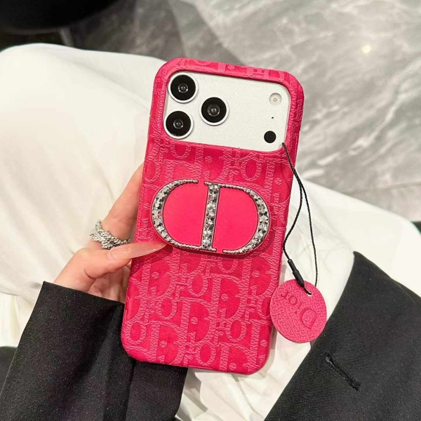 コーデ映え ビジュー装飾 Dior スマホケース 豊富なカラー展開 ディオール 背面デザイン