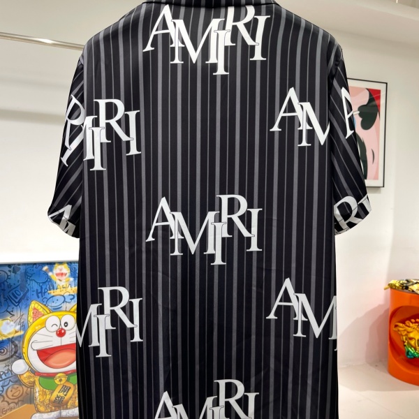 人気上昇 サテン調 AMIRI 半袖シャツセットアップ なめらかな肌触り アミリ 落ち感シルエット