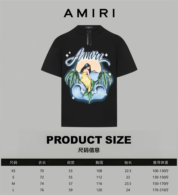 イラストプリント コットンウェア 軽やかな着心地 AMIRI アミリ コピー 半袖Tシャツ 夏カジュアル 人気モデル