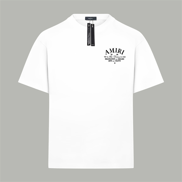 フロントレタリング クルーネック ミニマルグラフィック AMIRI アミリ コピー 半袖Tシャツ 洗練された印象 2026トレンド