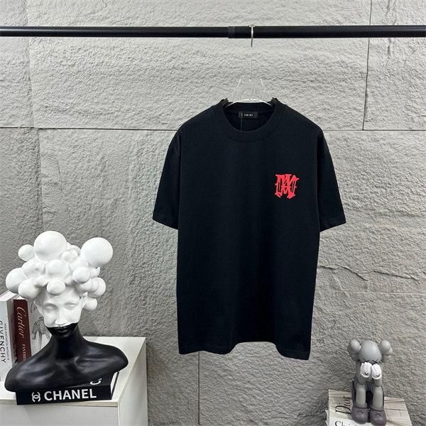 バックグラフィック Hollywoodモチーフ ロゴプリント AMIRI アミリ コピー 半袖Tシャツ クルーネック 2026トレンド