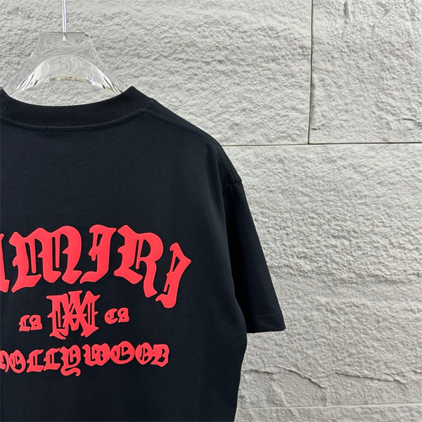 バックグラフィック Hollywoodモチーフ ロゴプリント AMIRI アミリ コピー 半袖Tシャツ クルーネック 2026トレンド