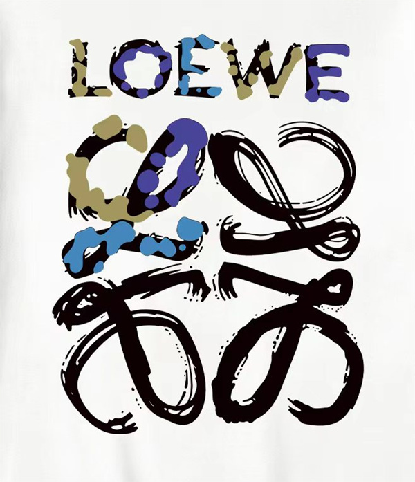 カラーレタリング アートタッチ 個性派セレクト LOEWE ロエベ コピー 長袖Tシャツ スタッフおすすめ