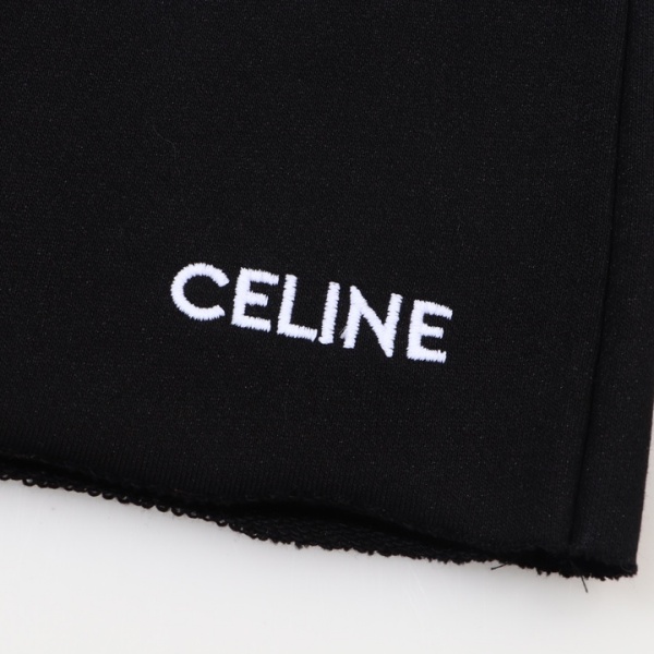 定番人気 ワンポイント刺繍 CELINE ショートパンツ セリーヌ ドローコード仕様 デイリー主力