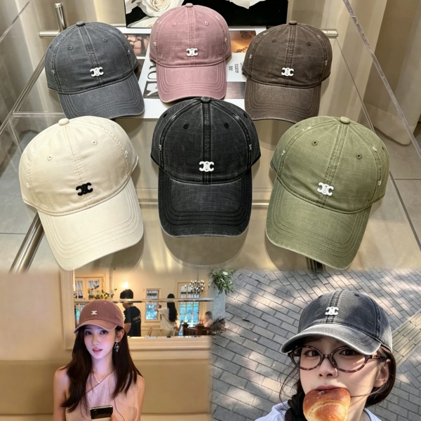限定入荷 ウォッシュ加工 CELINE ベースボールキャップ ヴィンテージ感 セリーヌ 6色展開