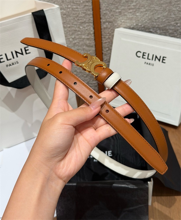 ゴールドトリオンフ キャメルブラウン ホワイトループ CELINE セリーヌ コピー ベルト 人気上昇