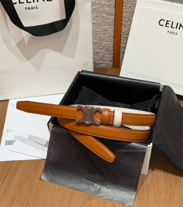 ゴールドトリオンフ キャメルブラウン ホワイトループ CELINE セリーヌ コピー ベルト 人気上昇