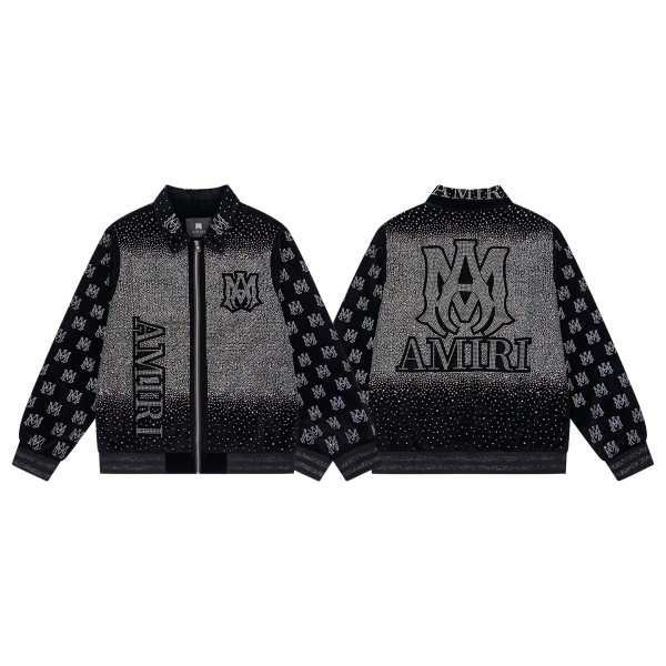 2026秋冬 新作注目 AMIRI 激安 ラインストーン総柄 アミリ ベロアジップジャケット