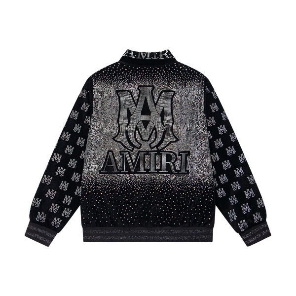 2026秋冬 新作注目 AMIRI 激安 ラインストーン総柄 アミリ ベロアジップジャケット