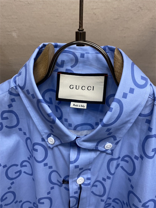 2026おしゃれ☆Gucci☆グッチシャツコピー着こなし人気カジュアルスタイルブルー色