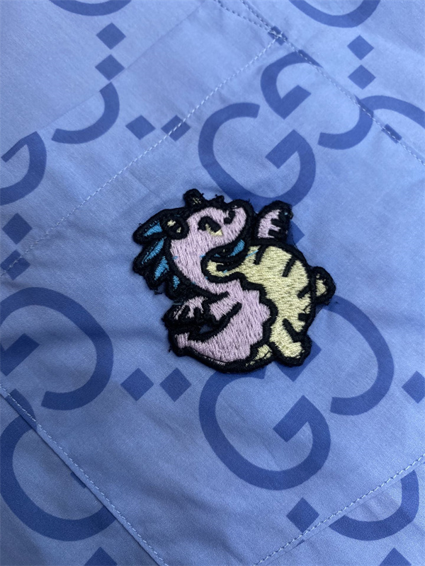 2026おしゃれ☆Gucci☆グッチシャツコピー着こなし人気カジュアルスタイルブルー色