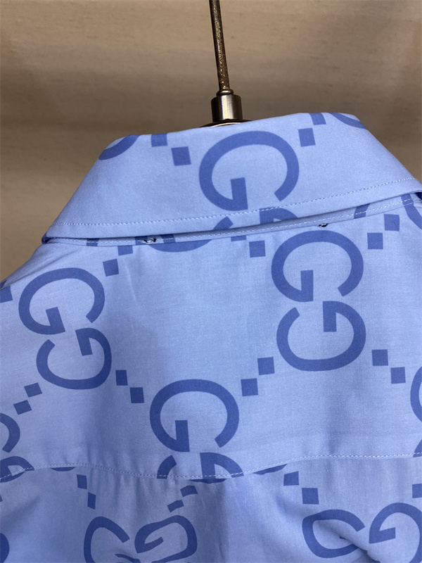 2026おしゃれ☆Gucci☆グッチシャツコピー着こなし人気カジュアルスタイルブルー色