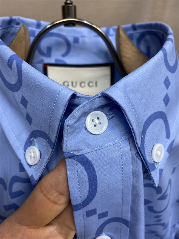2026おしゃれ☆Gucci☆グッチシャツコピー着こなし人気カジュアルスタイルブルー色