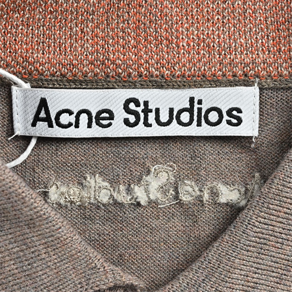 袖口チェックデザイン 通気性良好 ミニマル上品 ACNE STUDIOS アクネストゥディオズ コピー ポロシャツ 着回し主力